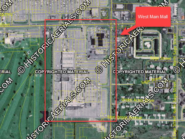 West Main Mall - 1985 Aerial Photo (newer photo)
